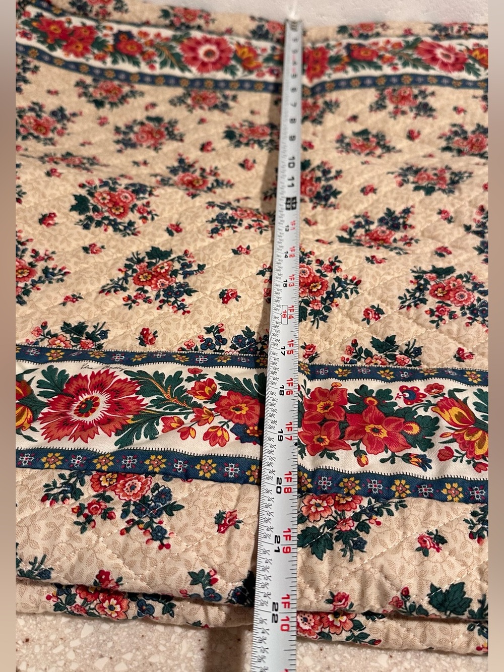 Vtg Vera Bradley "Tea Garden" 1994 Quilted Garment Bag Travel Luggage 55x22 Rare - Picture 14 of 16
